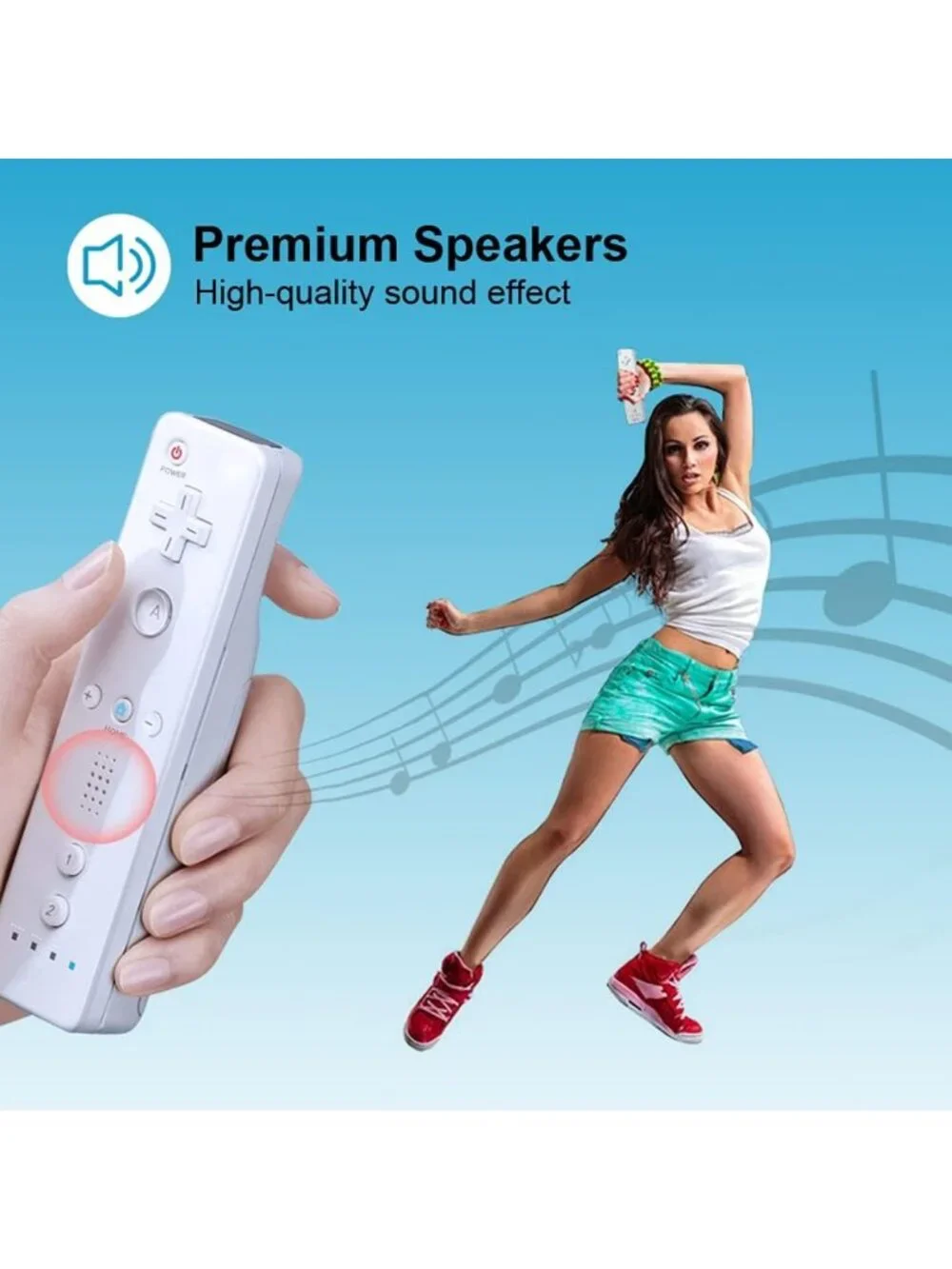 Wii Remote Controller 2 Pack | Wireless Game Controllers with Silicone Case